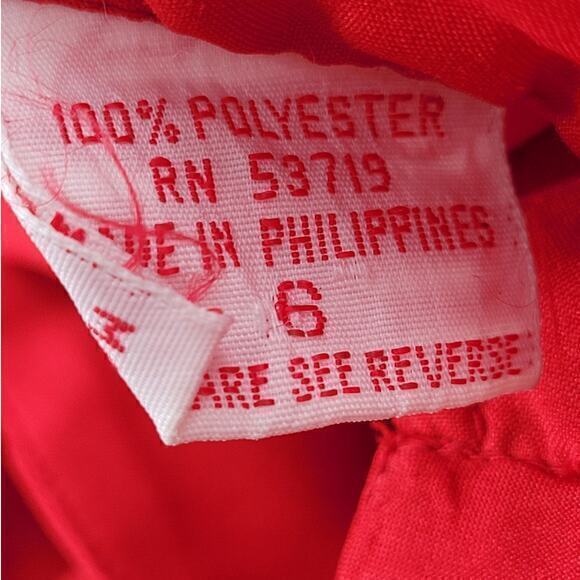 Vintage Preppy Illusion Button Up High Collar Short Puffy Sleeve‎ Blouse Shirt - Picture 13 of 15